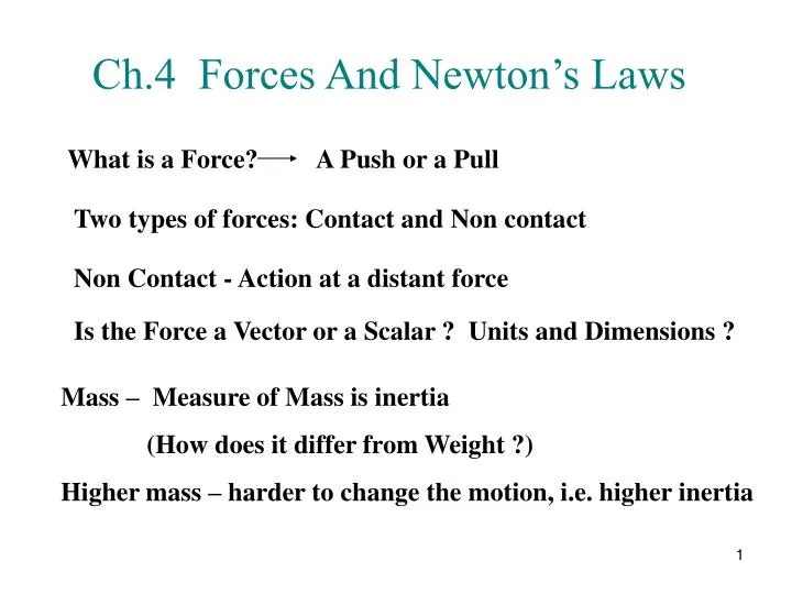 ch 4 forces and newton s laws