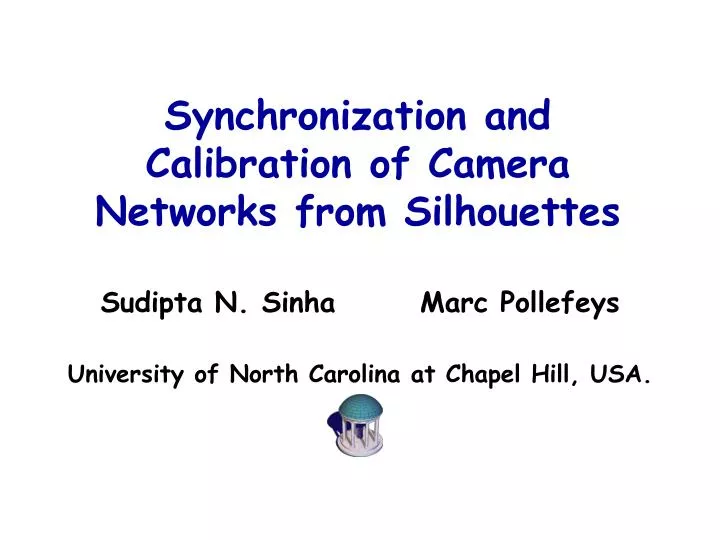 synchronization and calibration of camera networks from silhouettes