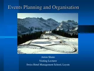 Events Planning and Organisation