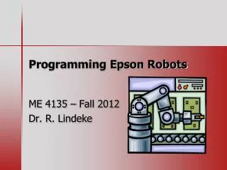 Programming Epson Robots