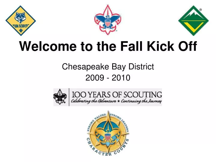welcome to the fall kick off