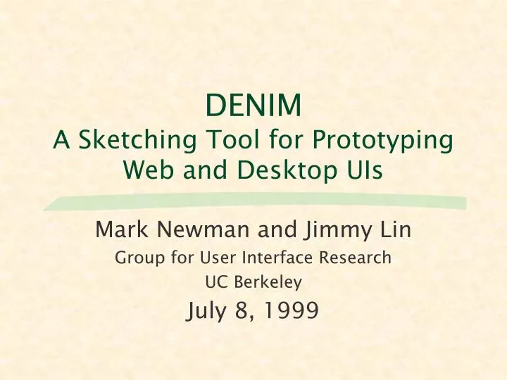 denim a sketching tool for prototyping web and desktop uis