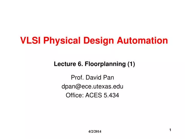 vlsi physical design automation