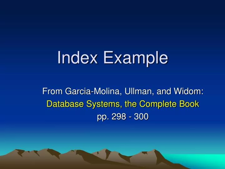 index example