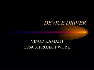 DEVICE DRIVER