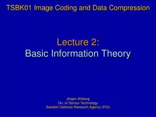 Lecture 2: Basic Information Theory