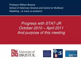 Professor William Browne School of Veterinary Science and Centre for Multilevel Modelling ( &amp; many co-workers!)