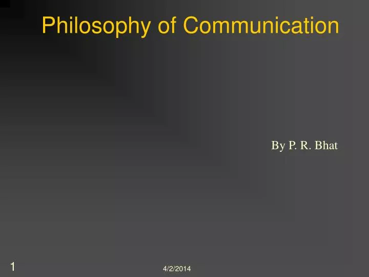 philosophy of communication