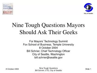Nine Tough Questions Mayors Should Ask Their Geeks