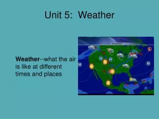 Unit 5: Weather