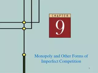 Monopoly and Other Forms of Imperfect Competition