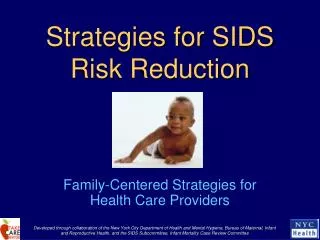 Strategies for SIDS Risk Reduction