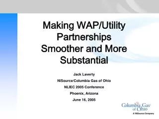 Making WAP/Utility Partnerships Smoother and More Substantial