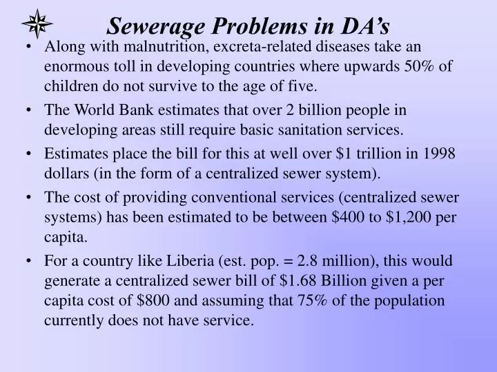 sewerage problems in da s