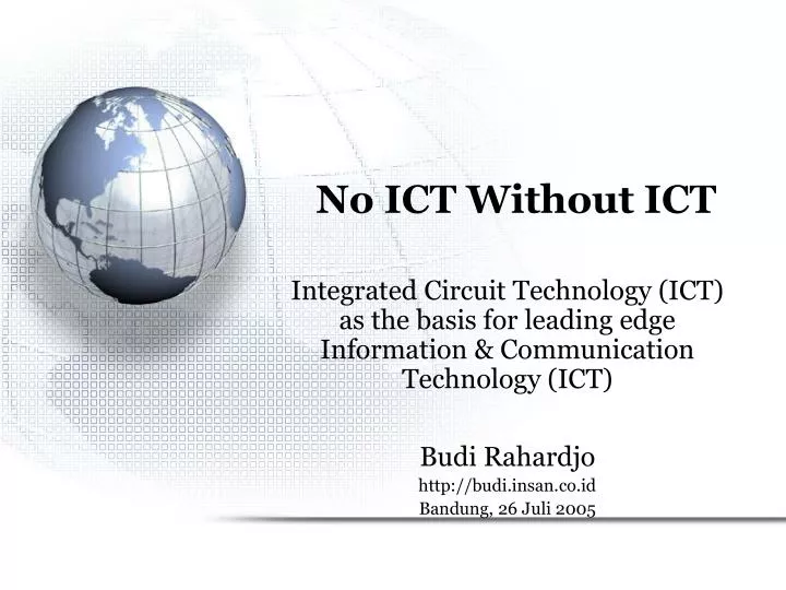 no ict without ict