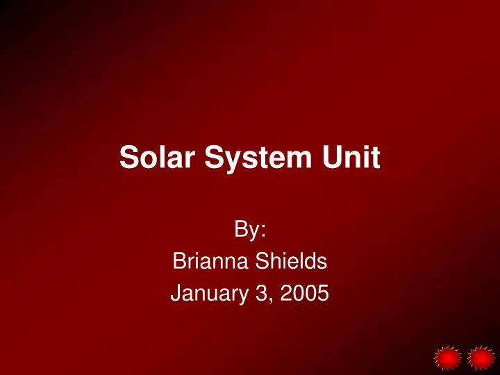 solar system unit