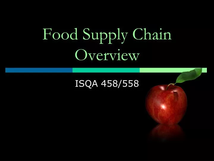 food supply chain overview