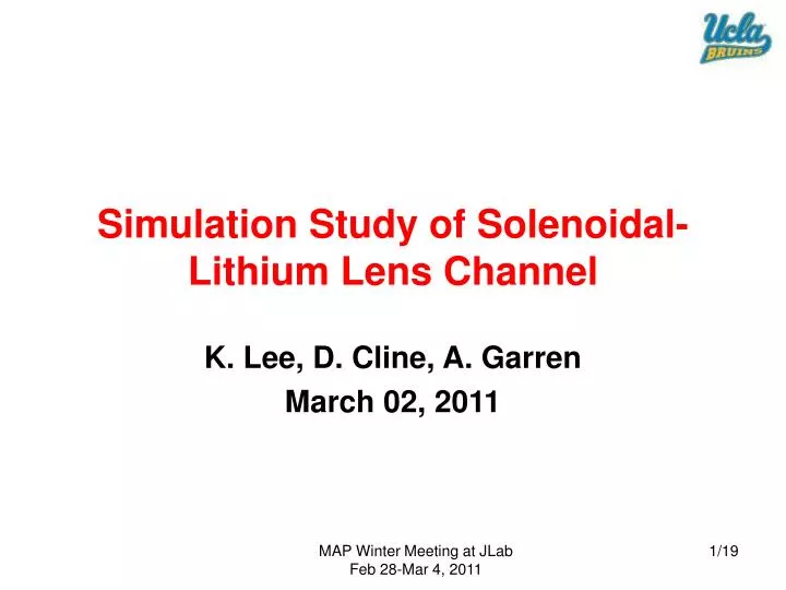 simulation study of solenoidal lithium lens channel
