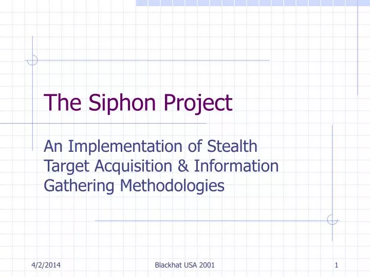 the siphon project