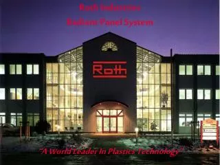 Roth Industries Radiant Panel System