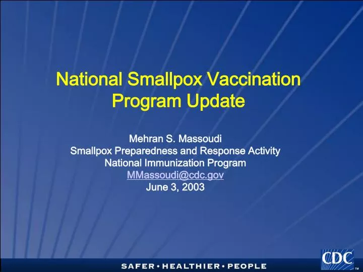 national smallpox vaccination program update