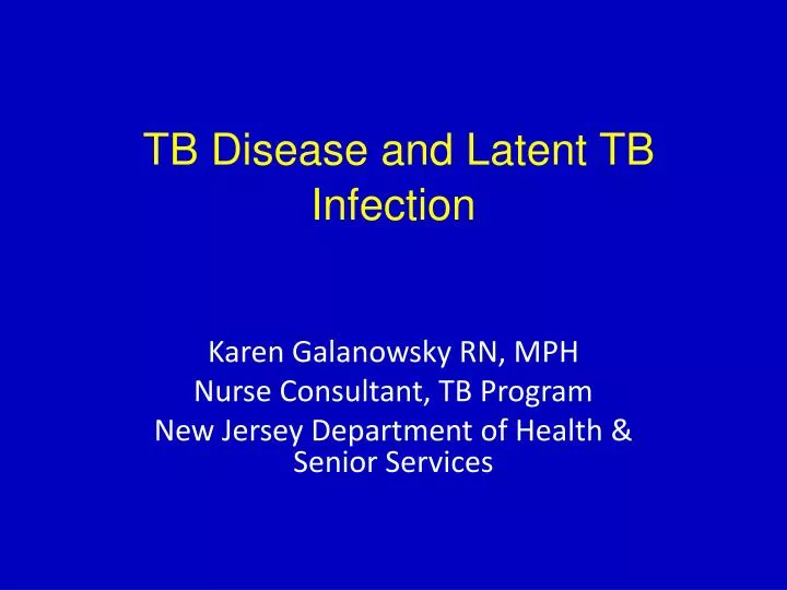 tb disease and latent tb infection