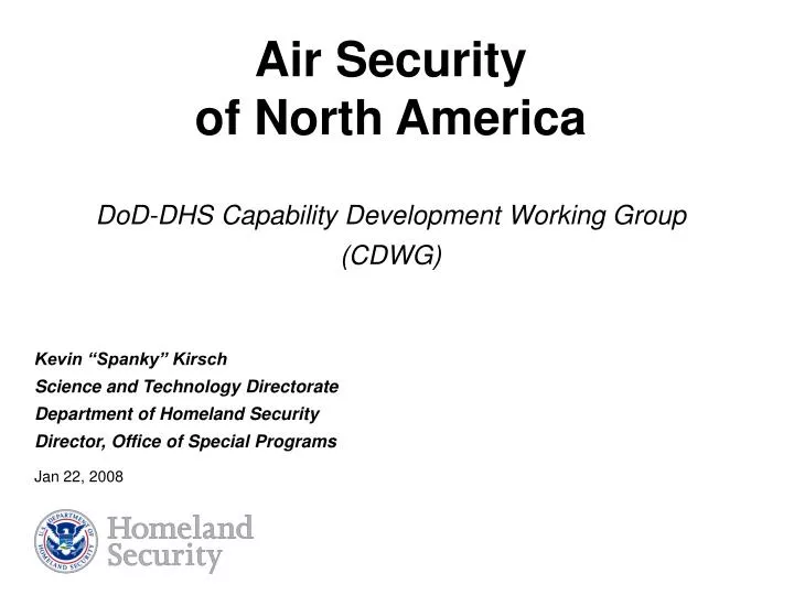 air security of north america dod dhs capability development working group cdwg