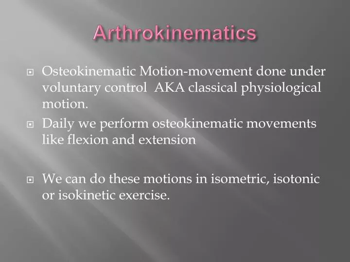 arthrokinematics
