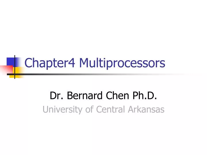chapter4 multiprocessors