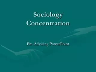 Sociology Concentration