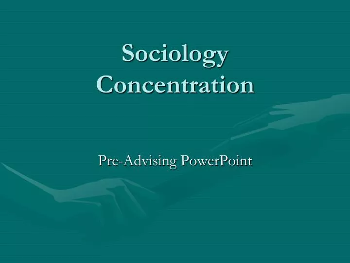 sociology concentration