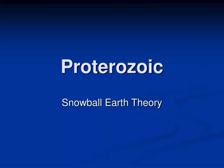 proterozoic