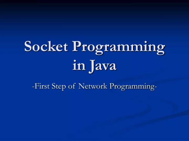 socket programming in java