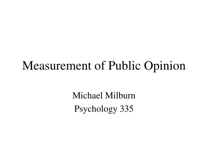 measurement of public opinion