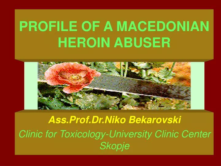 profile of a macedonian heroin abuser