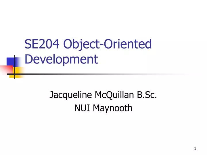 se204 object oriented development