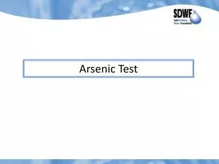 Arsenic Test