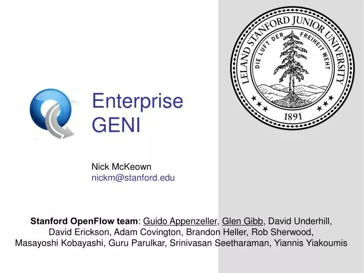 enterprise geni nick mckeown nickm@stanford edu