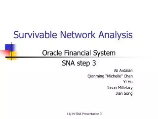 Survivable Network Analysis