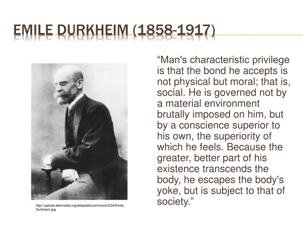 PPT - Emile Durkheim (1858-1917) PowerPoint Presentation, free download ...