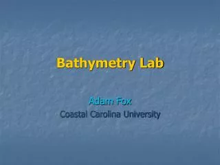 Bathymetry Lab