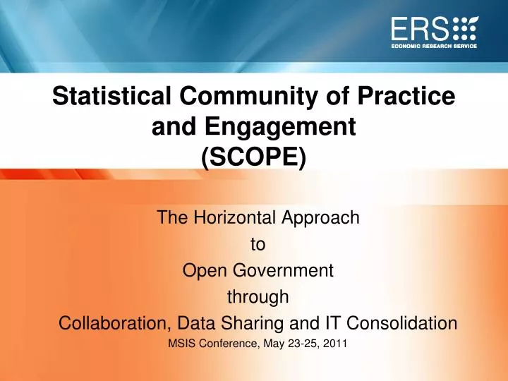 statistical community of practice and engagement scope