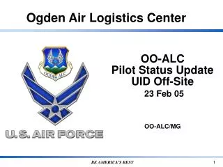 OO-ALC Pilot Status Update UID Off-Site 23 Feb 05
