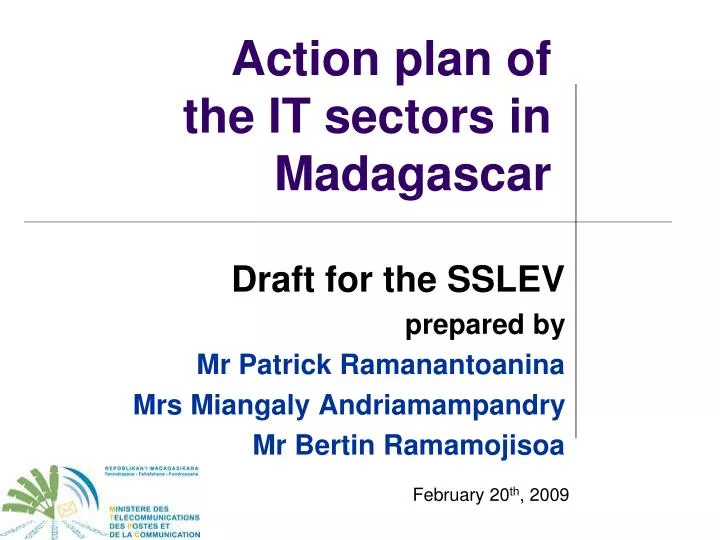 action plan of the it sectors in madagascar