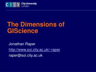 The Dimensions of GIScience