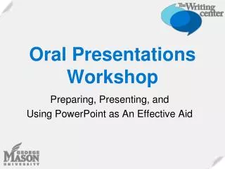 Oral Presentations Workshop