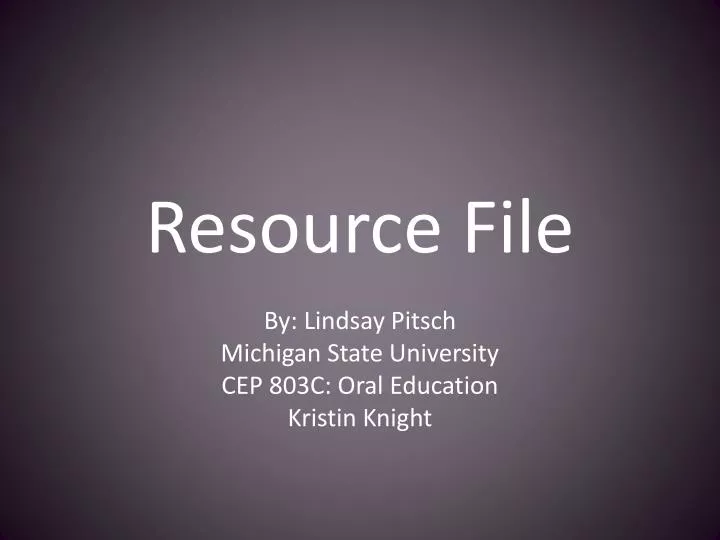 resource file