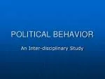 POLITICAL BEHAVIOR