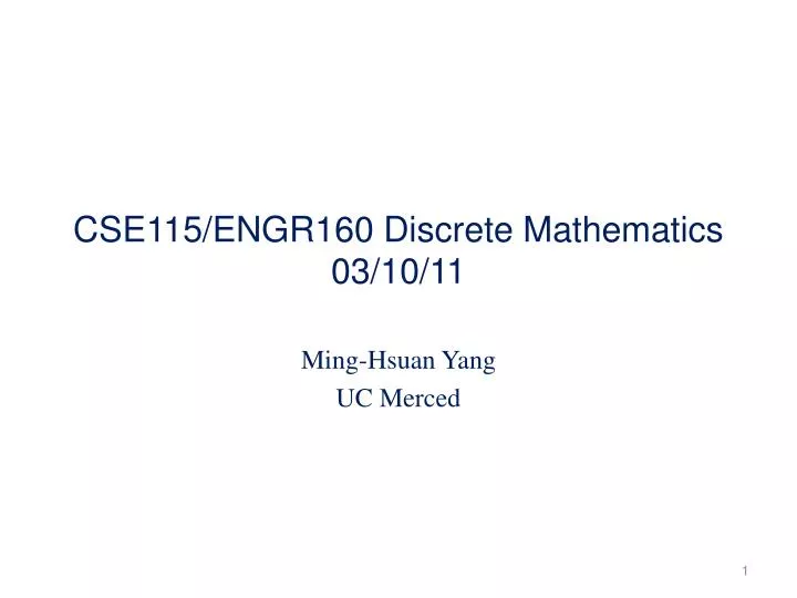 cse115 engr160 discrete mathematics 03 10 11