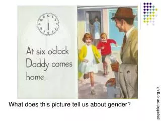 What does this picture tell us about gender?